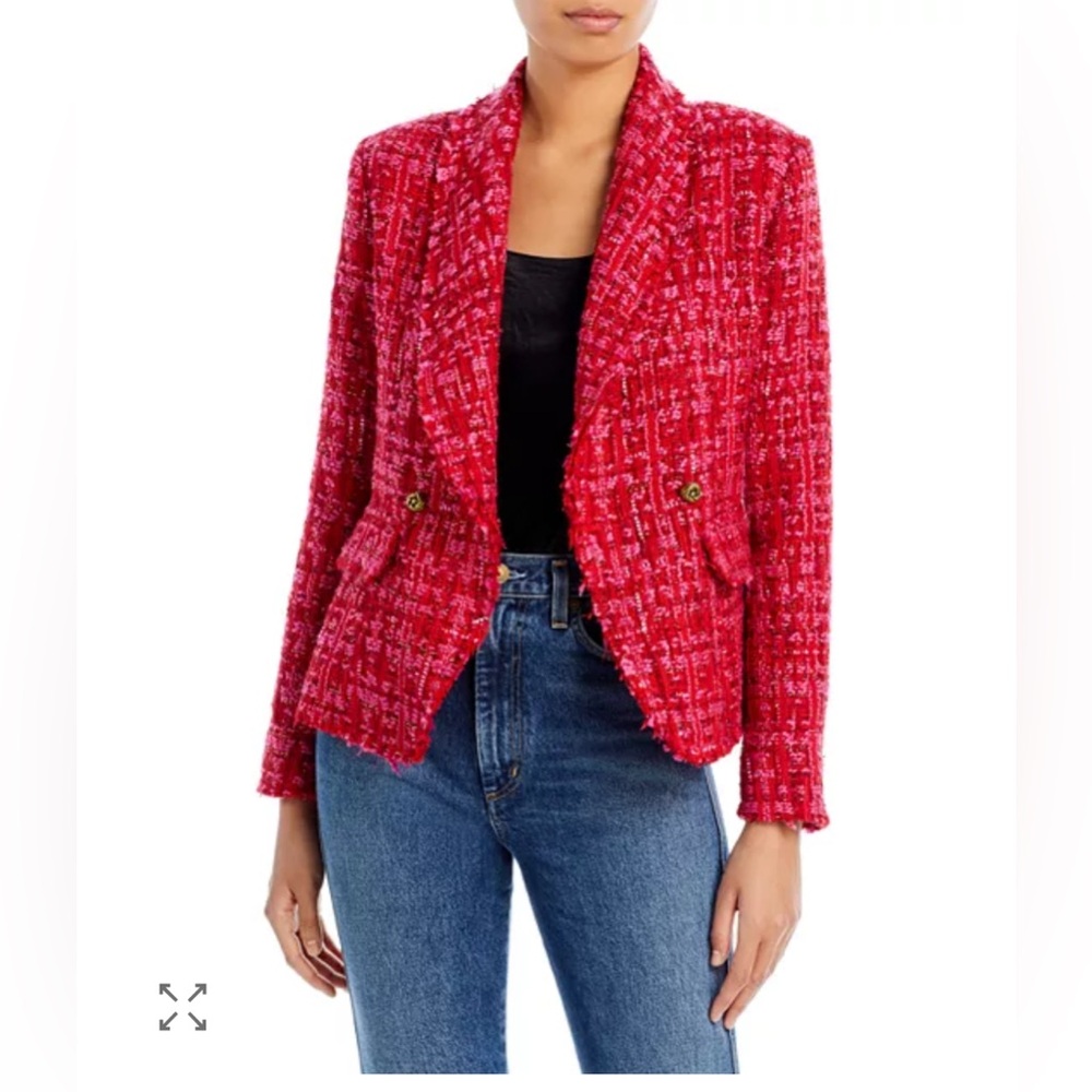 Aqua Double Breasted Tweed Jacket